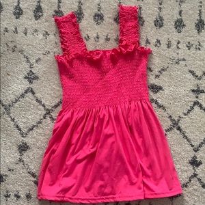 Hot pink smocked top